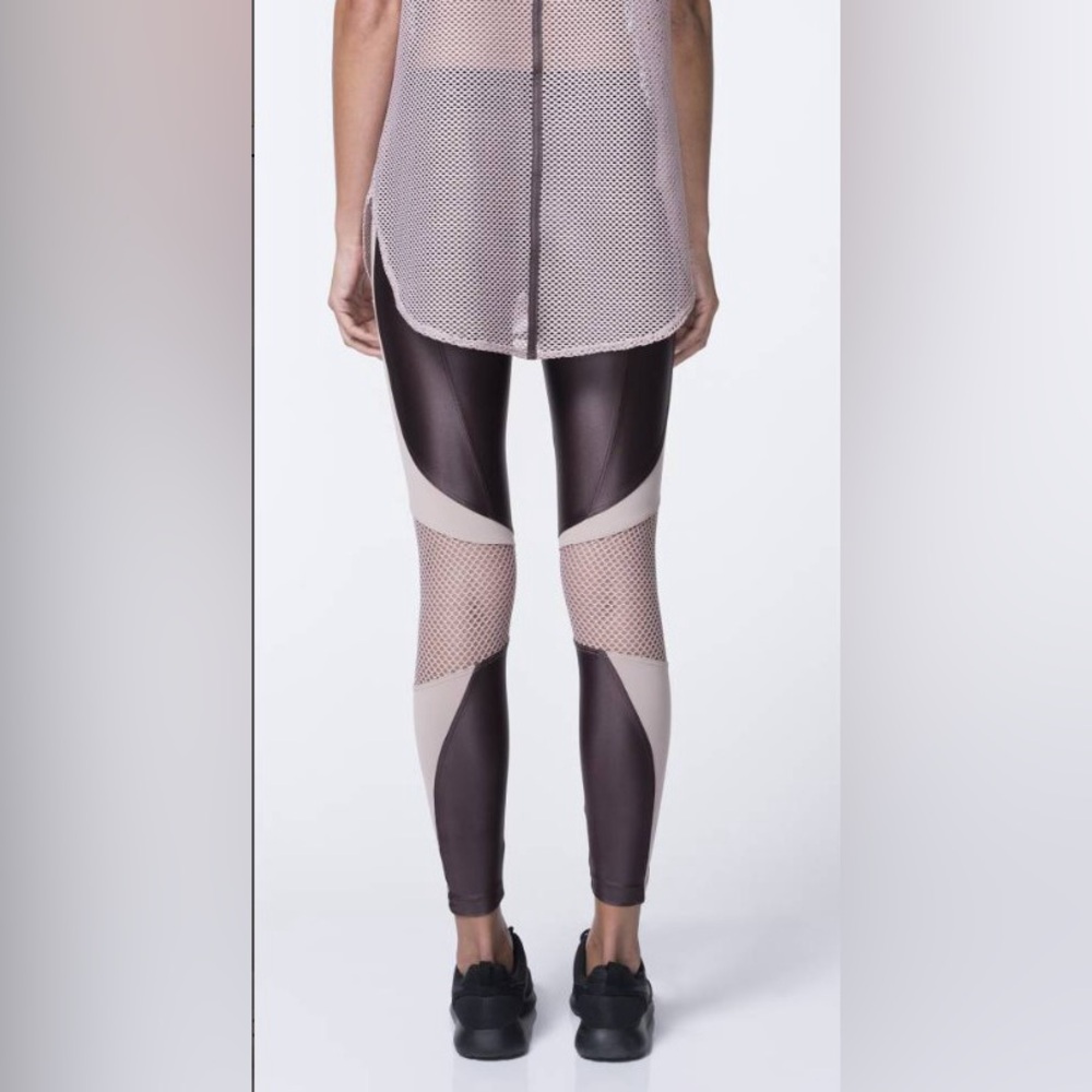 Koral Emblem Cropped Legging - Bisque/Bordeaux | Medium - Picture 5 of 9